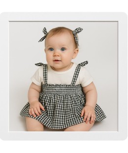 فستان مواليد بنات ماركة Le Bebe صناعه ايطالي