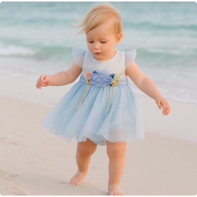 فستان مواليد بنات ماركه Candelaصناعه اسبانيه لتفاصيل واتس اب0550520411