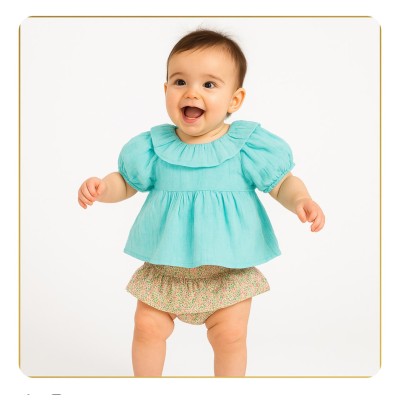 طقم مواليدبنات قطعتين مغ كولوت ماركة COCO صناعه اسبانيه لتفاصيل واتس اب0550520411