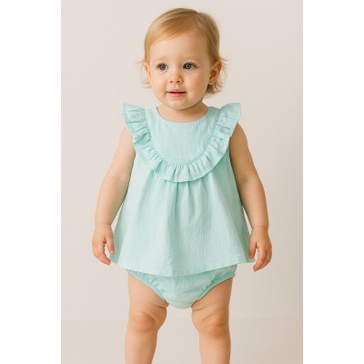 طقم مواليدبنات ماركة tutto piccolo صناعه اسبانيه