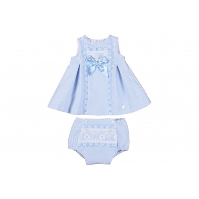 طقم فستان مواليد بنات ماركة Dolce Petit 