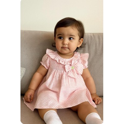 فستان مواليد بنات ماركة Le Bebe صناعه ايطالي