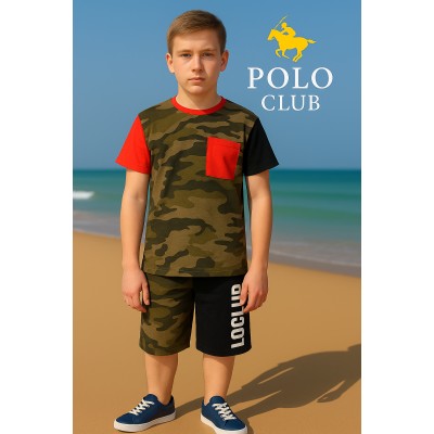 طقم أولاد 2 قطعه ماركة Poloclub صناعه ايطالي