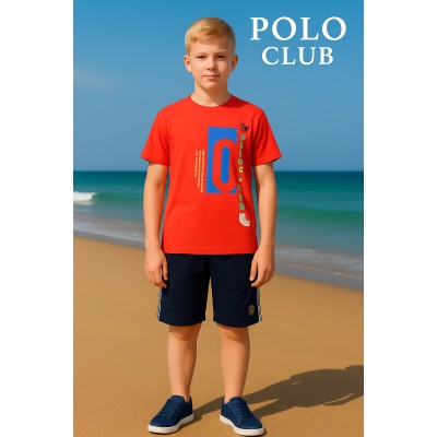 طقم أولاد 2 قطعه ماركة Poloclub صناعه ايطالي	