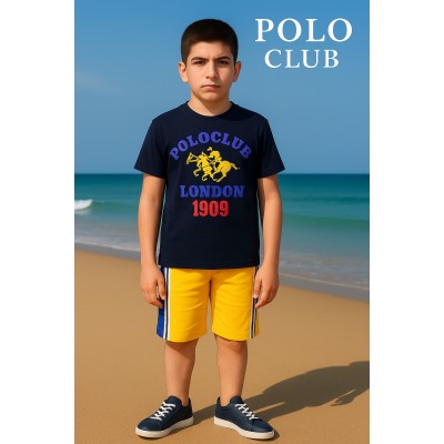 طقم أولاد 2 قطعه ماركة Poloclub صناعه ايطالي	