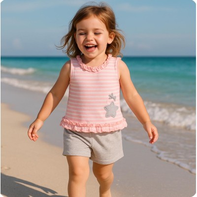 طقم مواليدبنات ماركة tutto piccolo صناعه اسبانيه