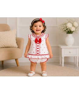 طقم فستان مواليد بنات ماركة Dolce Petit طقم فستان مواليد بنات ماركة Dolce Petit
