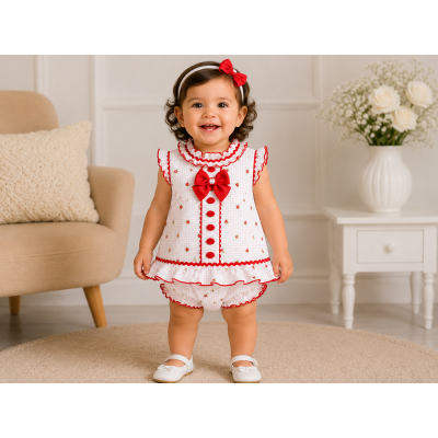 طقم فستان مواليد بنات ماركة Dolce Petit